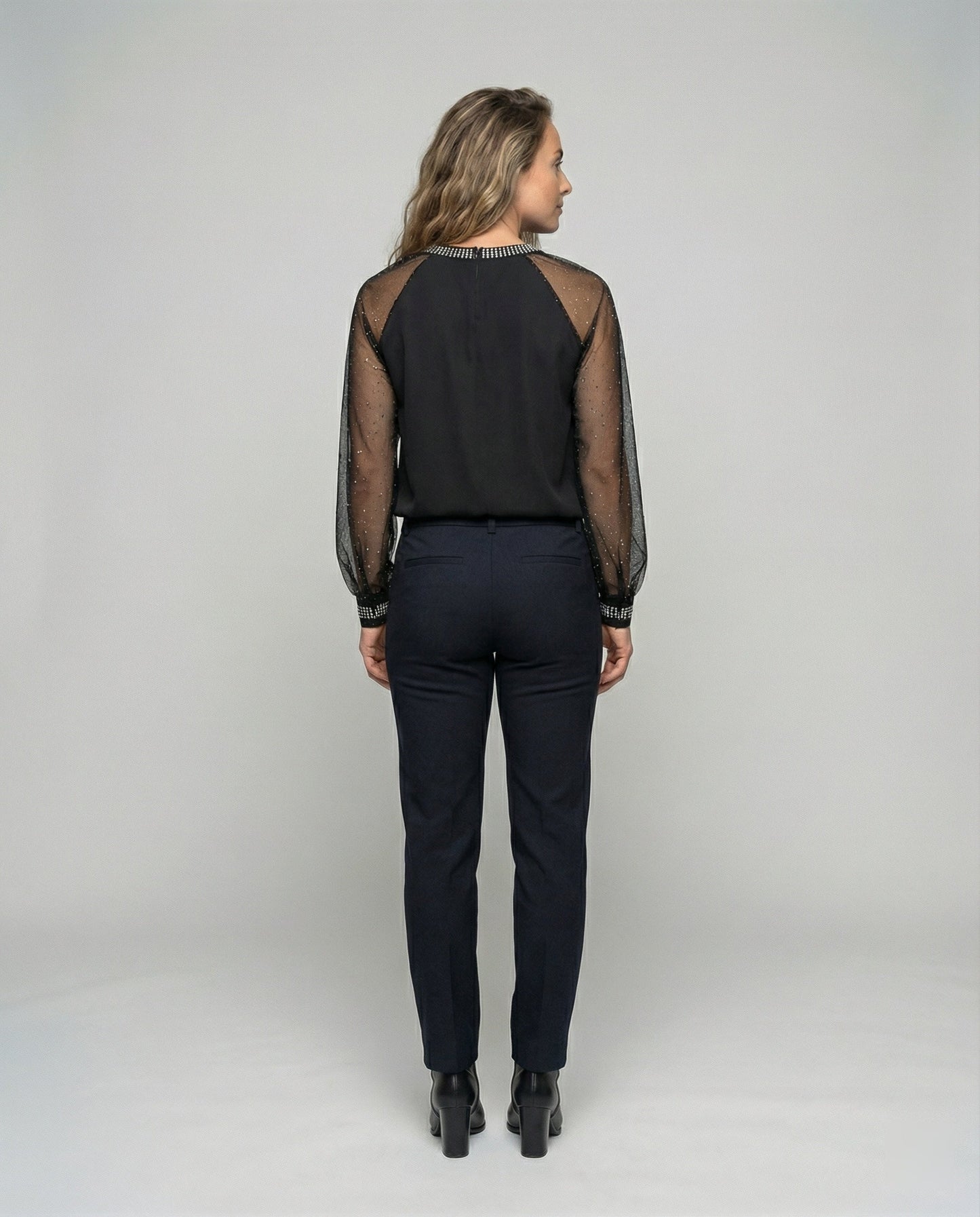 Women's Black Dressy Blouse | Long Sleeve