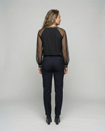 Women's Black Dressy Blouse | Long Sleeve
