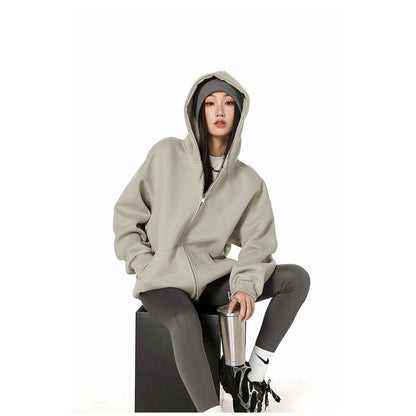 Oversized Zip Up Hoodie for Women - Dalila