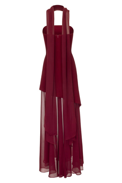 Maxi Dress with Side Slit and Halter Neck for Women - Orsola