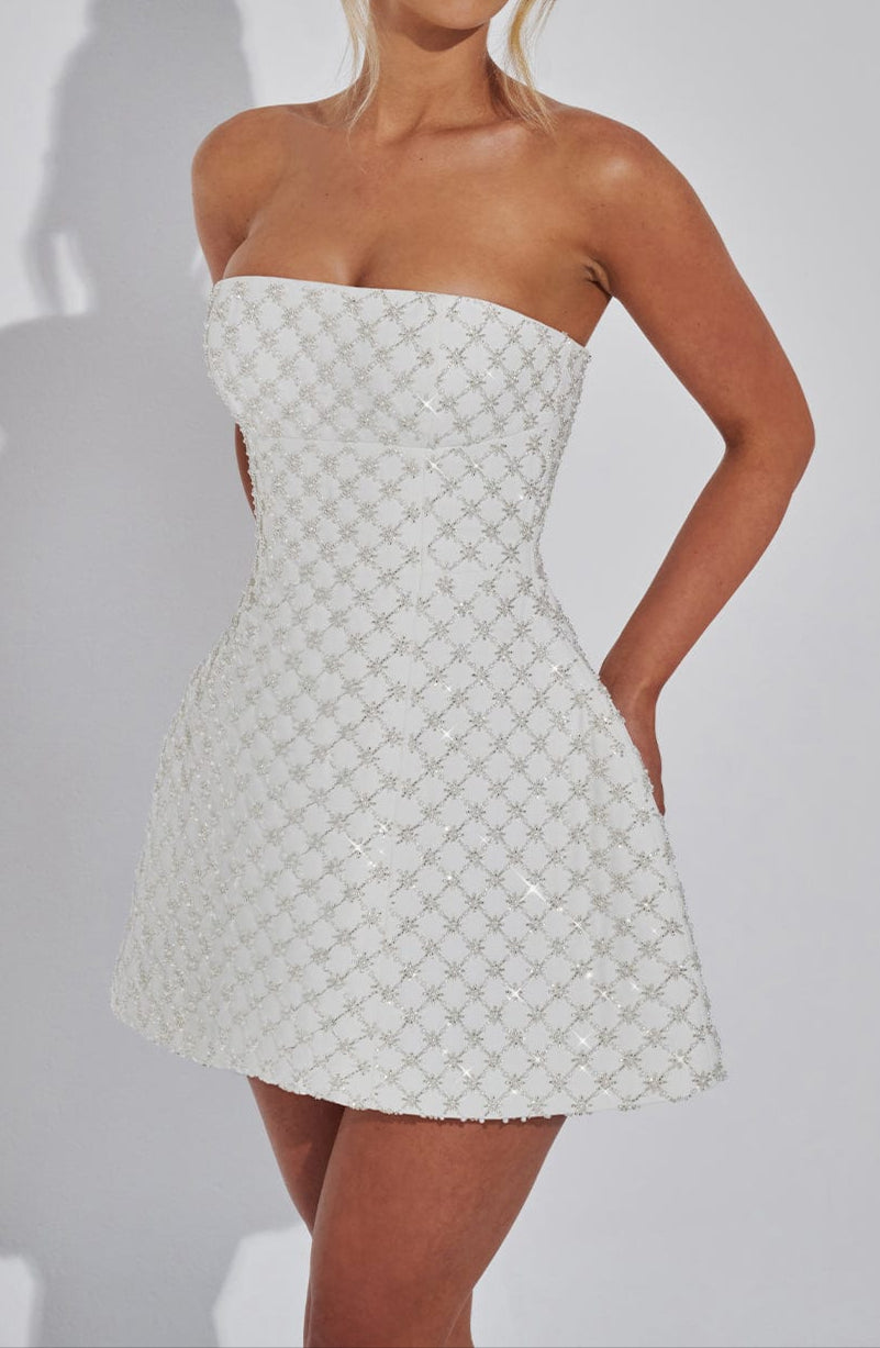 Emilia Mini Dress-Ivory