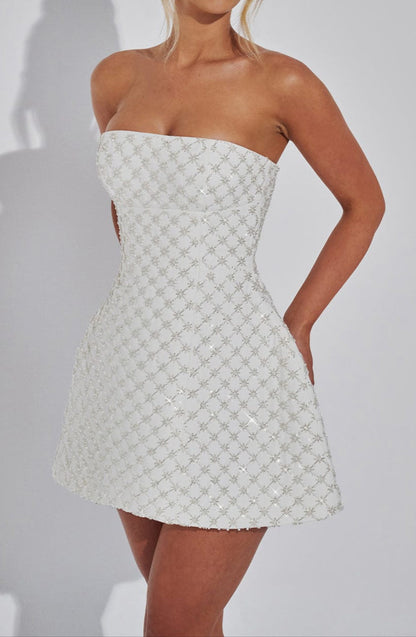 Emilia Mini Dress-Ivory
