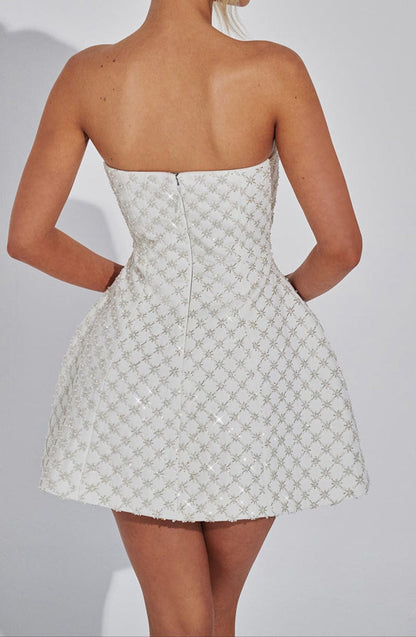 Emilia Mini Dress-Ivory