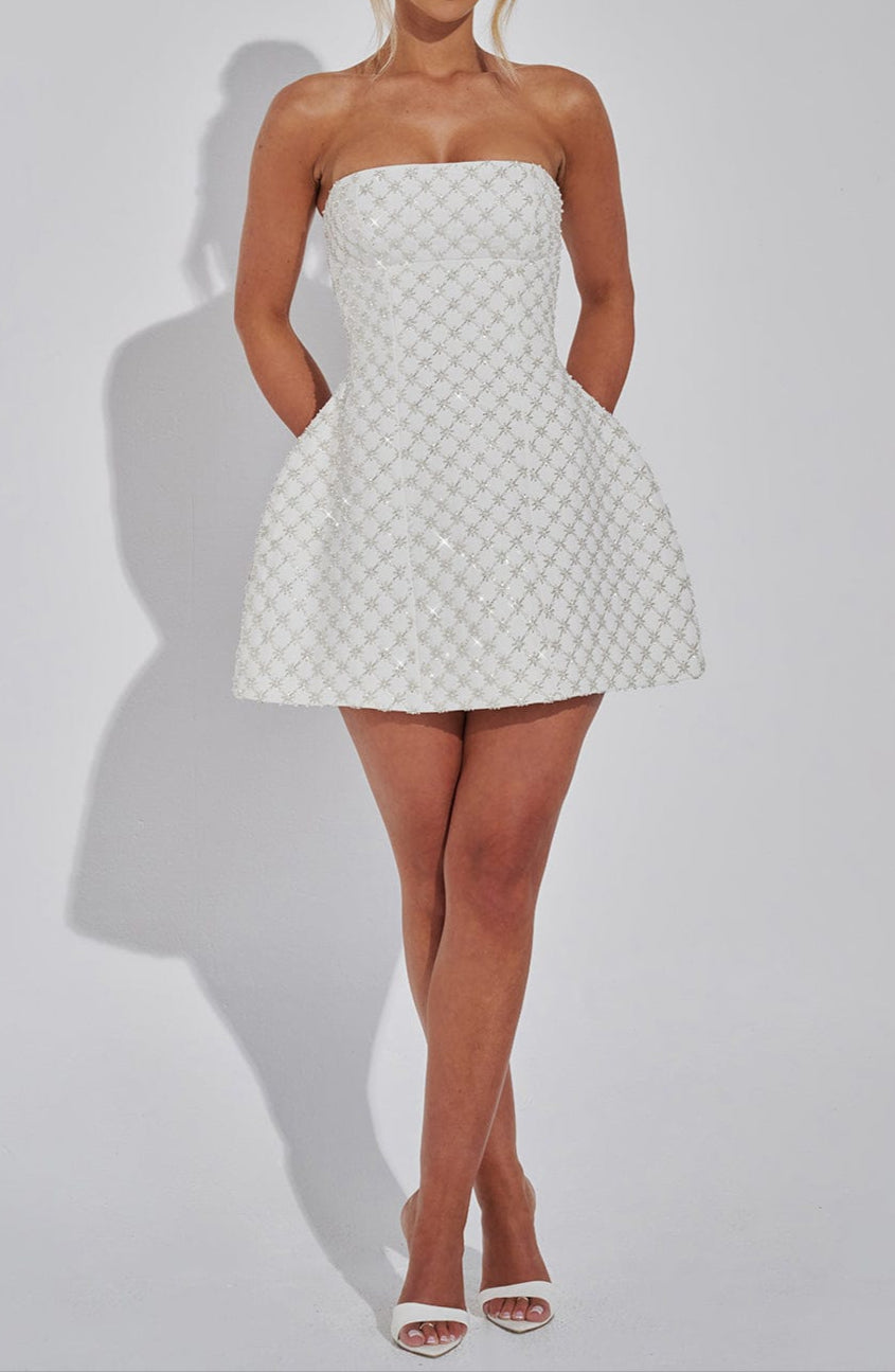 Emilia Mini Dress-Ivory