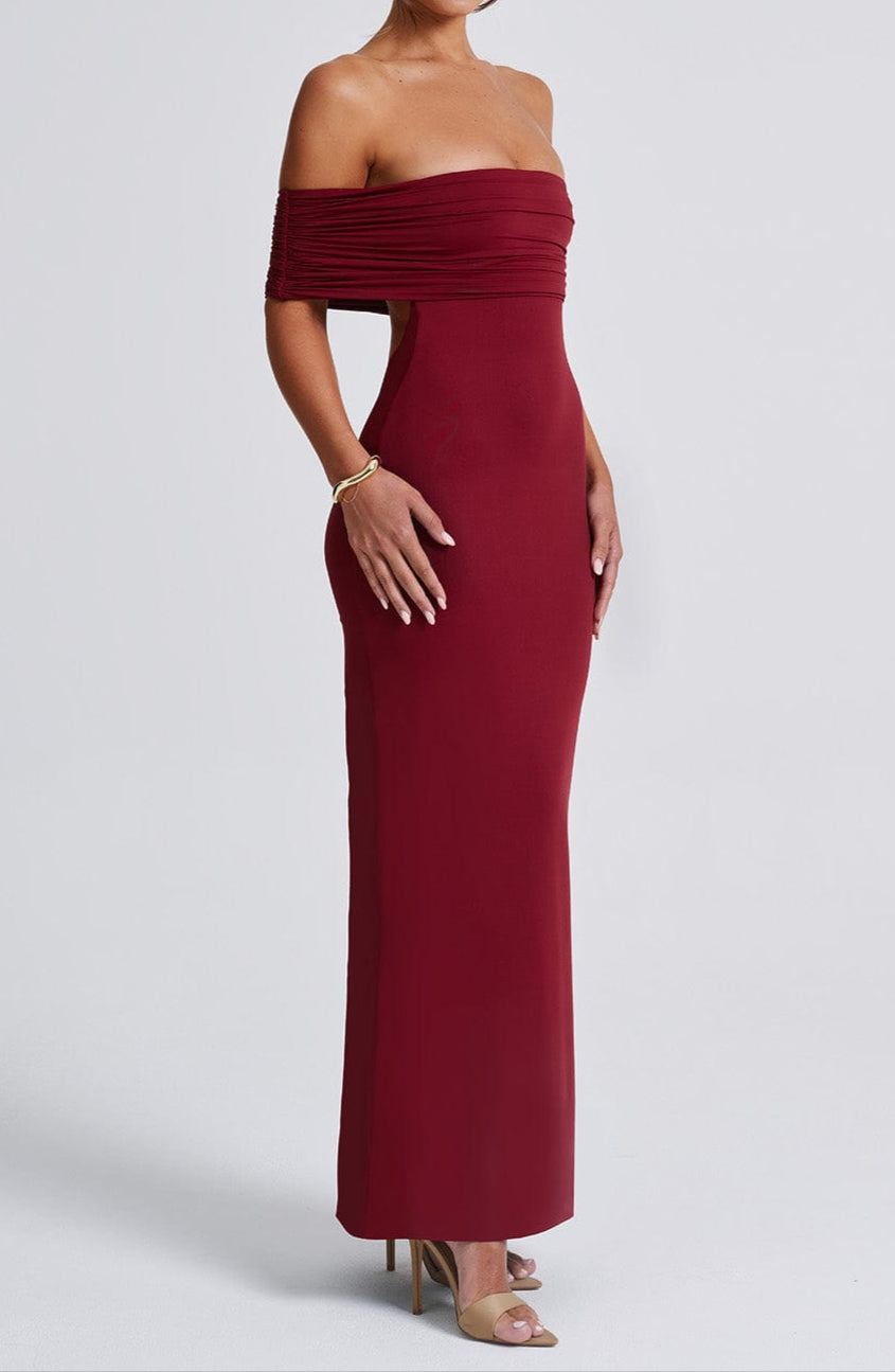 Mariella Maxi Dress - Burgundy