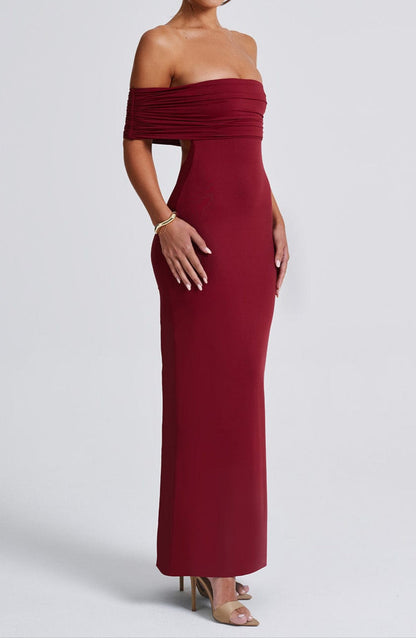 Mariella Maxi Dress - Burgundy