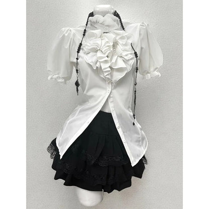 Black and White Three Piece Skirt Set for Women - Ide