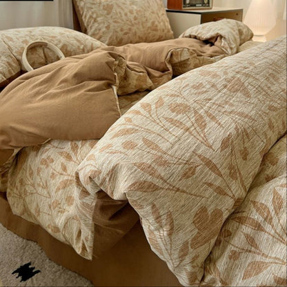 Floral Cotton Duvet Cover Bedding Set for Bedroom - Emanuela