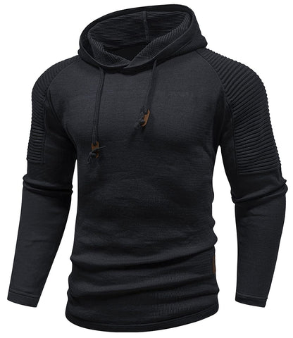 Men's Pleated Hoodie | Raglan