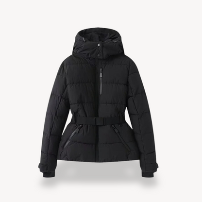 Women's Plaid Puffer Jacket | Waist