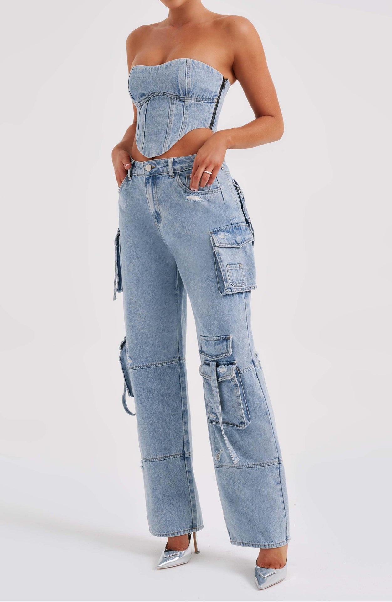 Lucia Cargo Pant - Blue