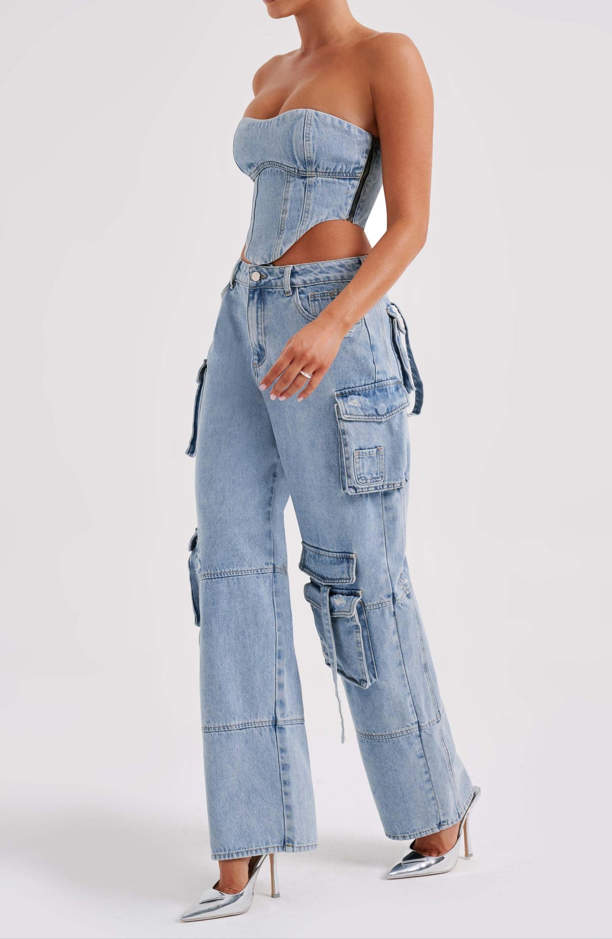 Lucia Cargo Pant - Blue