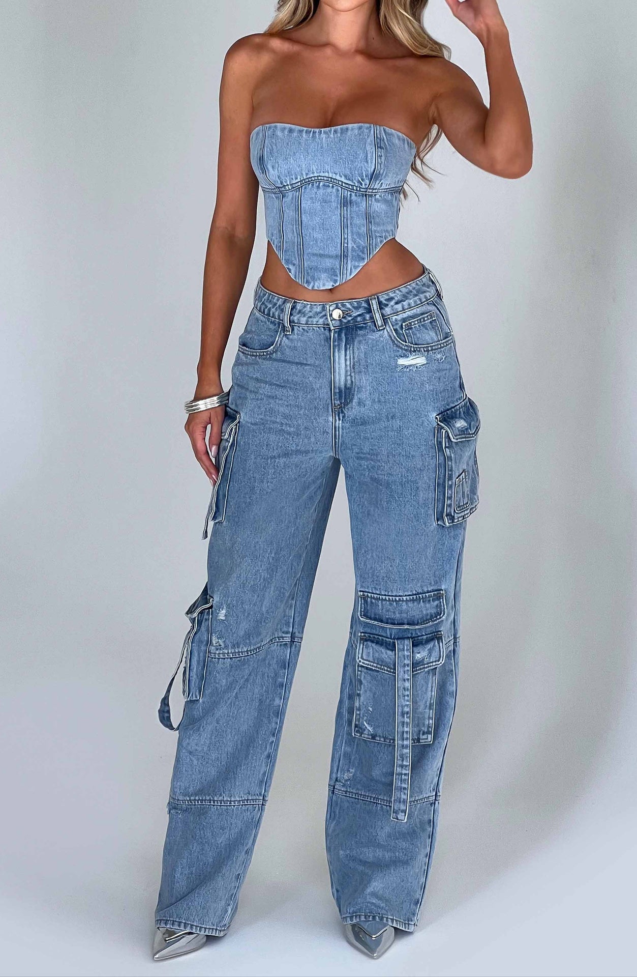 Lucia Cargo Pant - Blue