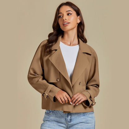 Double-Breasted Cropped Jacket for Women - Giovanna