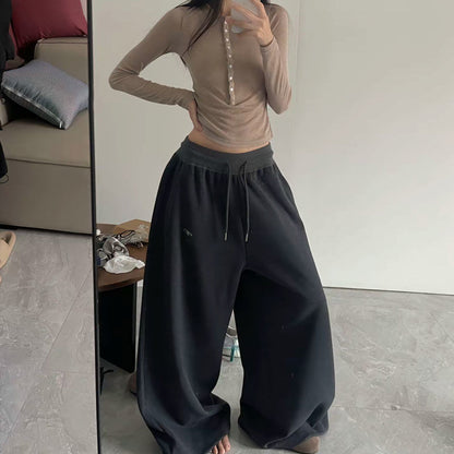 Wide Leg Drawstring Sweatpants for Women - Manuela