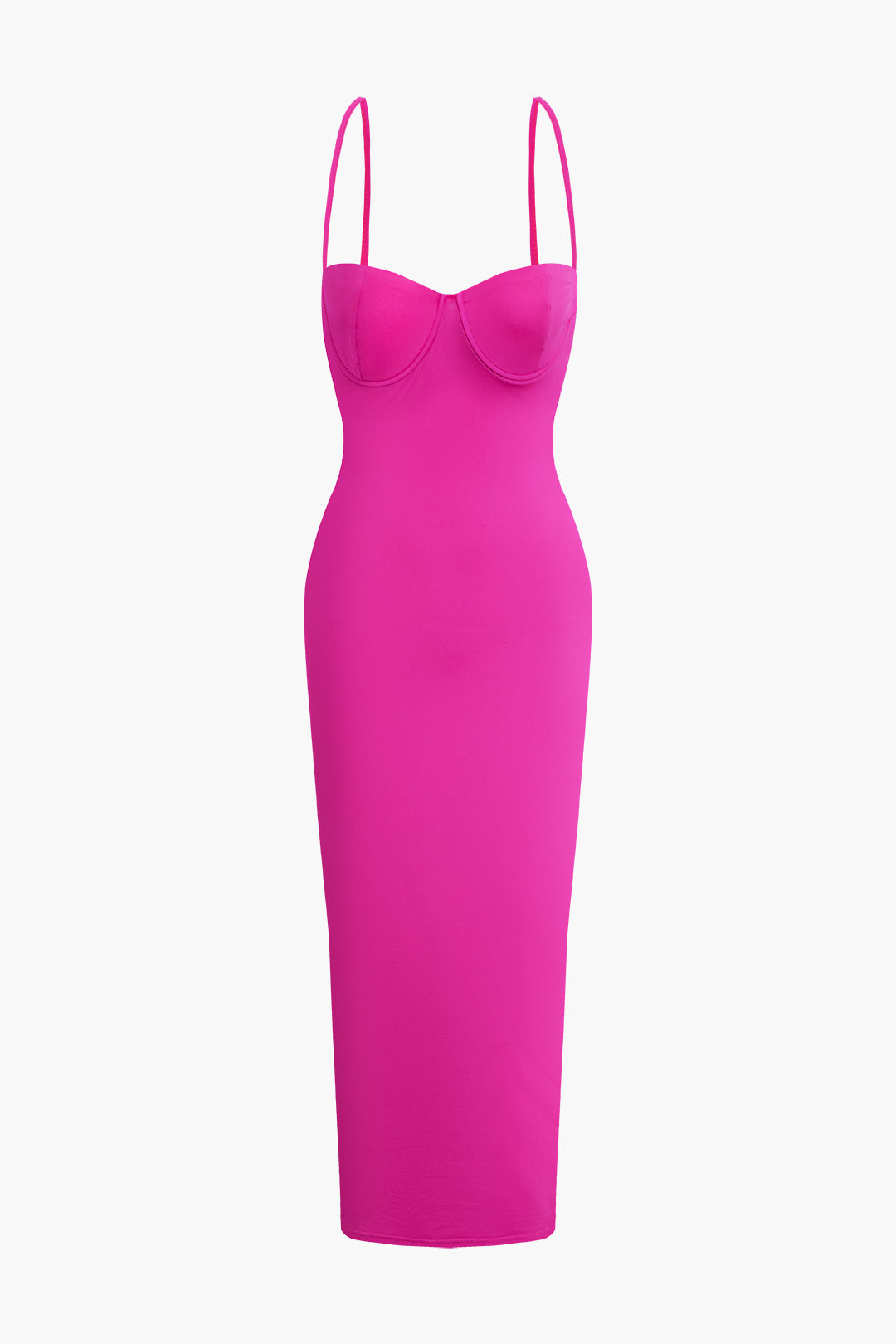 Solid Color Classic Slip Maxi Dress