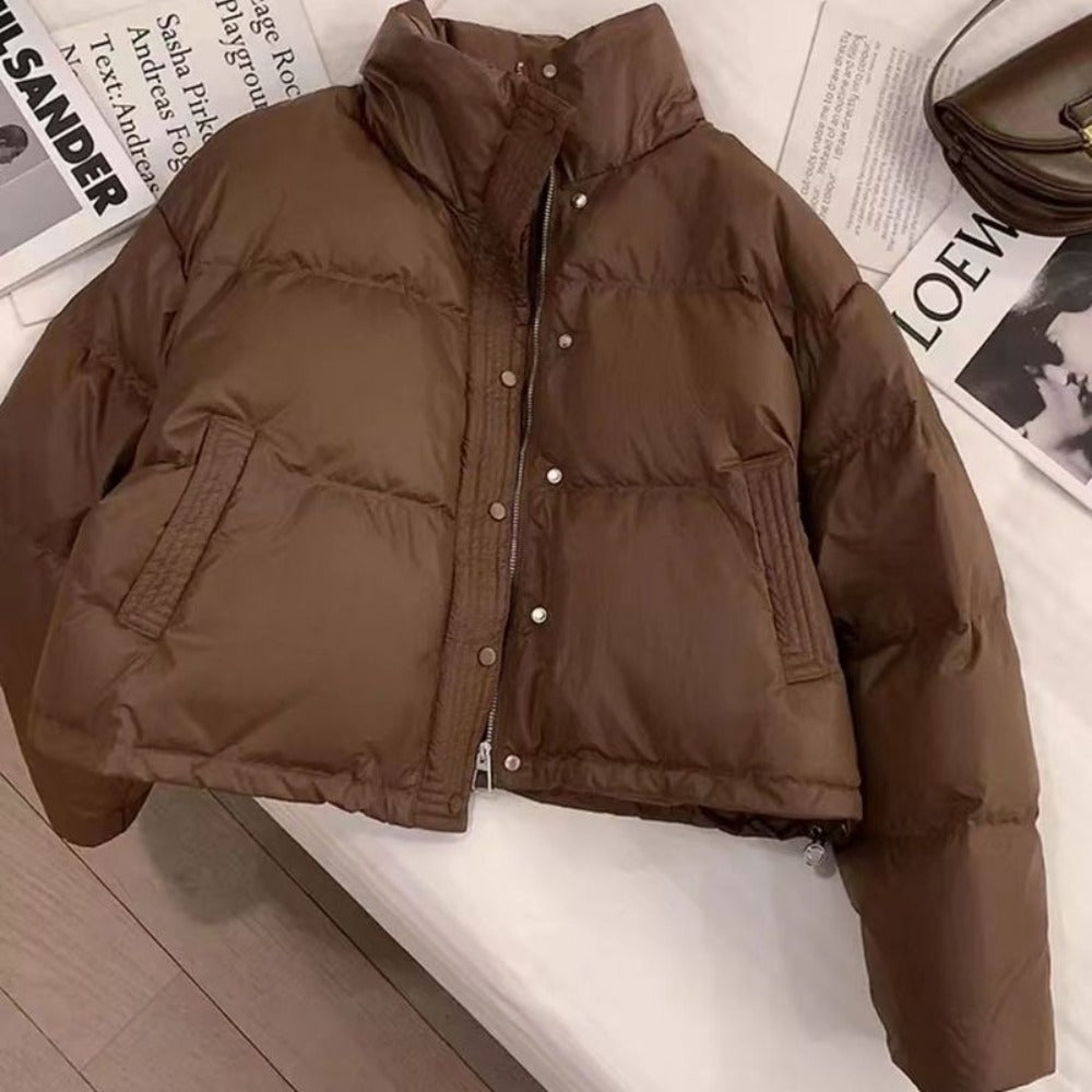 Puffer Jacket with Stand Collar for Women - Teresa