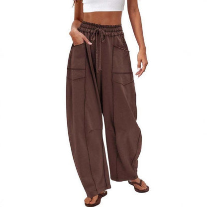 Wide Leg Cargo Pants with Pockets for Women - Vera