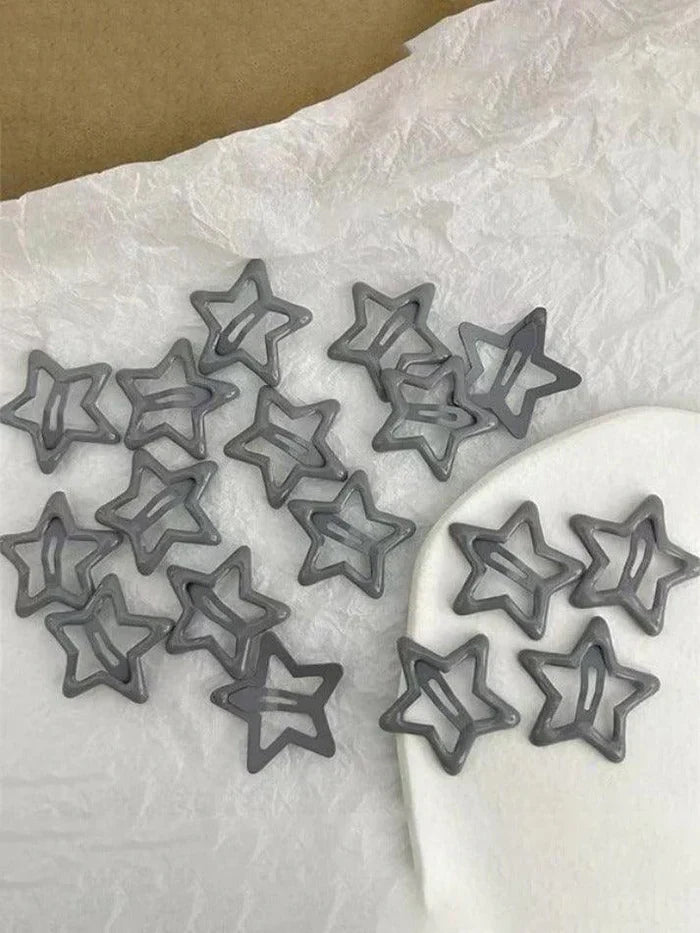 Solid Color Y2K 1pc Star Pattern Hair Clip