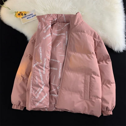 Reversible Puffer Jacket with Zipper for Women - Rosalinda