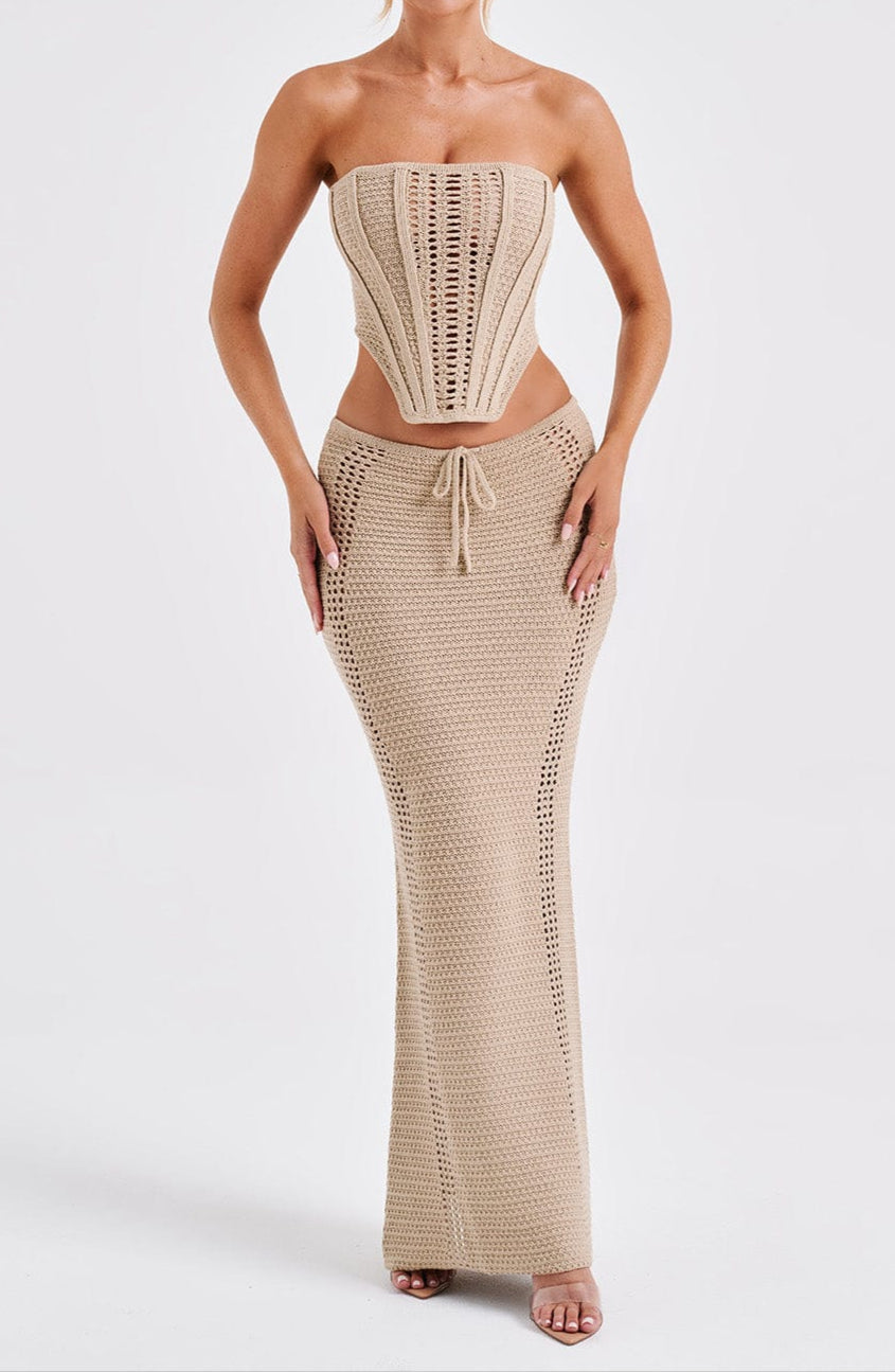 Giacinta Maxi Skirt - Beige