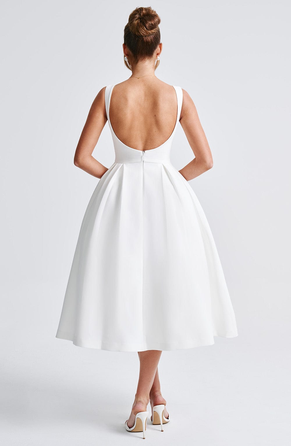 Alejandra Midi Dress-Ivory