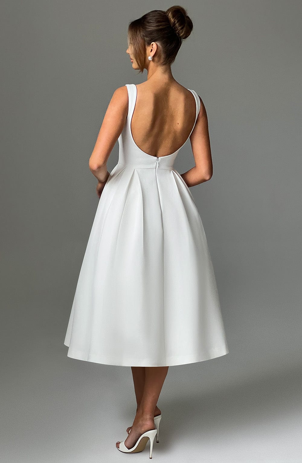 Alejandra Midi Dress-Ivory