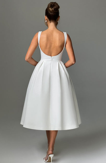 Alejandra Midi Dress-Ivory