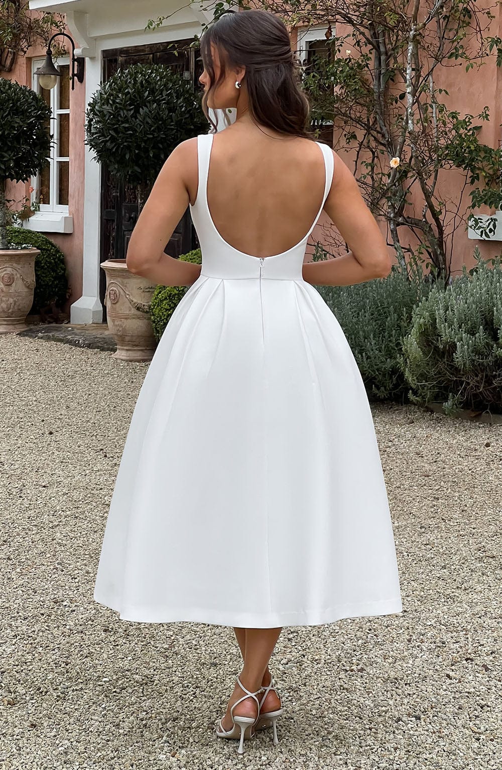 Alejandra Midi Dress-Ivory