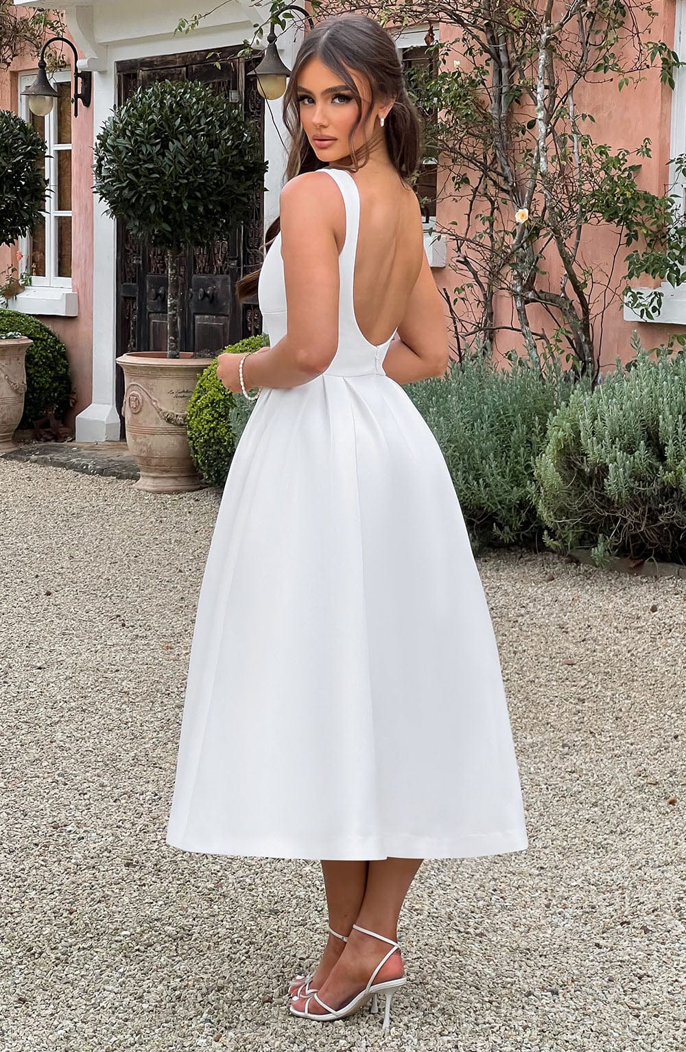Alejandra Midi Dress-Ivory