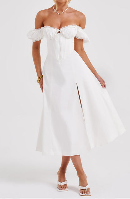 Daniela Midi Dress - Ivory