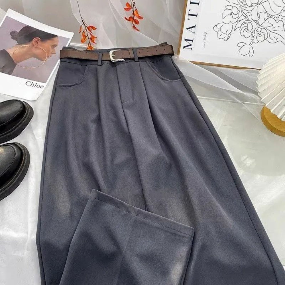 High Waisted Pleated Trousers for Women - Rossana