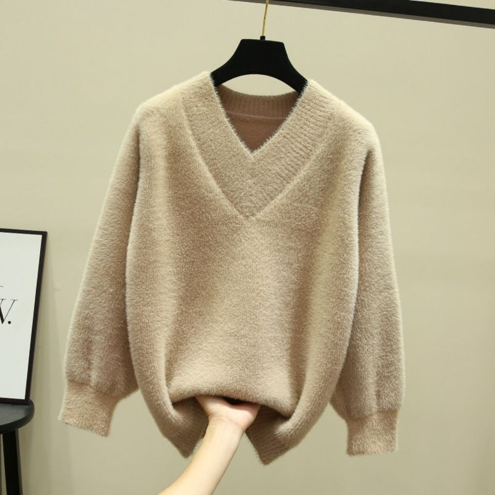 V Neck Long Sleeve Sweater for Women - Rina