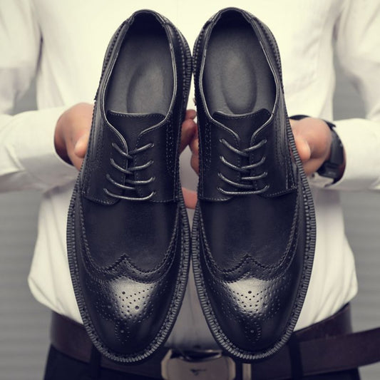 Leather Lace Up Oxford Dress Shoes for Men - Elide