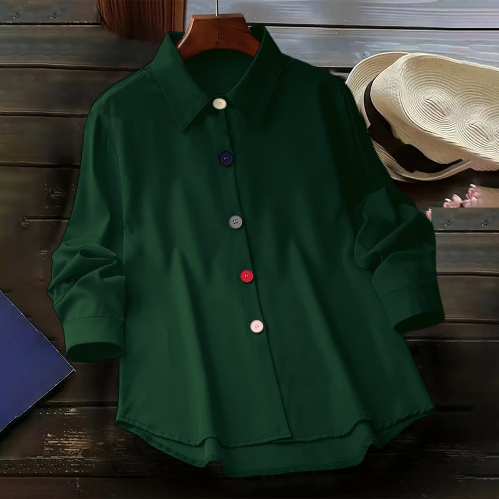 Button Down Long Sleeve Shirt for Women - Vanessa