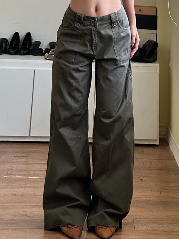 Green Vintage Street Cargo Pants