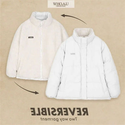Reversible Puffer Jacket Two-Sided Coat for Women - Milena