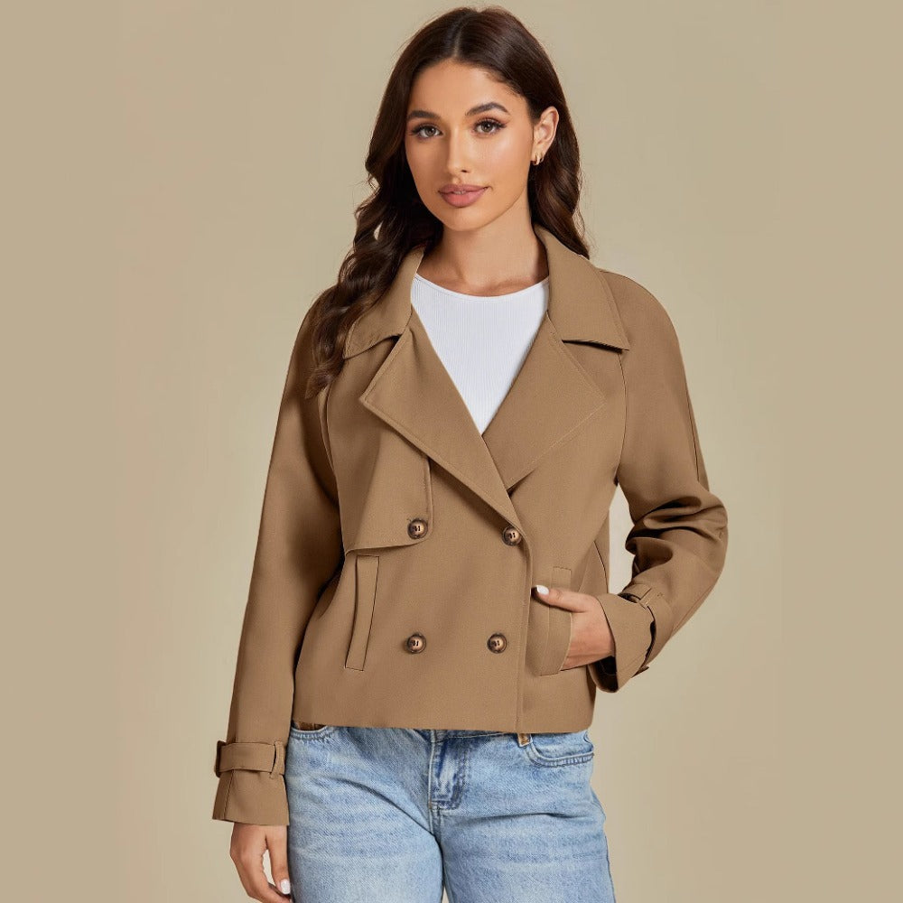 Double-Breasted Cropped Jacket for Women - Giovanna