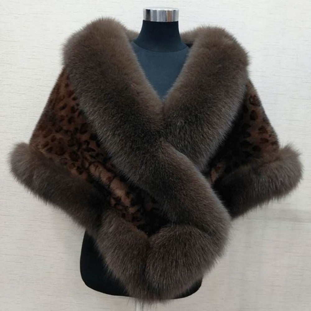 Faux Fur Winter Shawl for Women - Alina