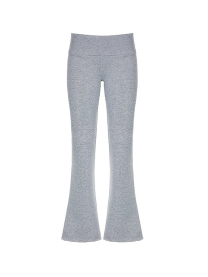 Grey Vintage Low Rise Flare Leg Pants