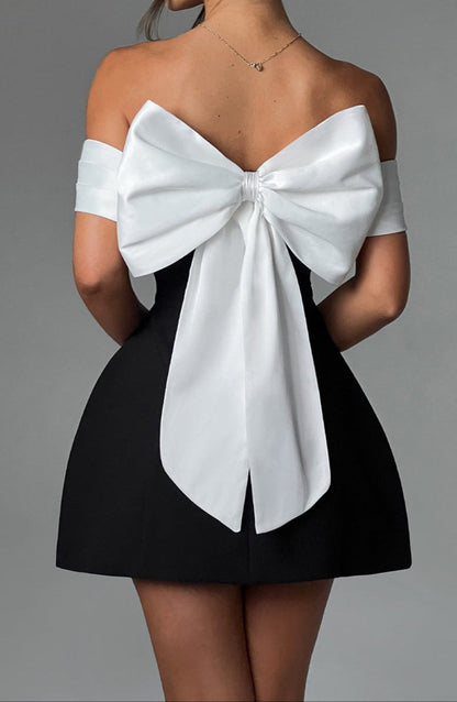 Vinceta Mini Dress - Black/White