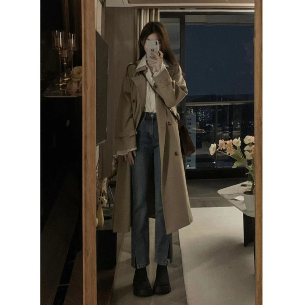 Double Breasted Trench Coat for Women - Piera