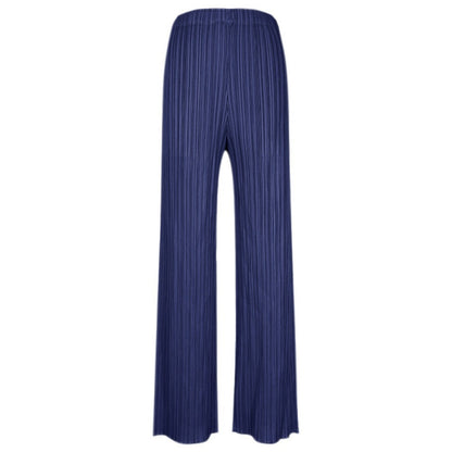 Pleated Wide Leg Pants with Elastic Waist for Women - Benedetta