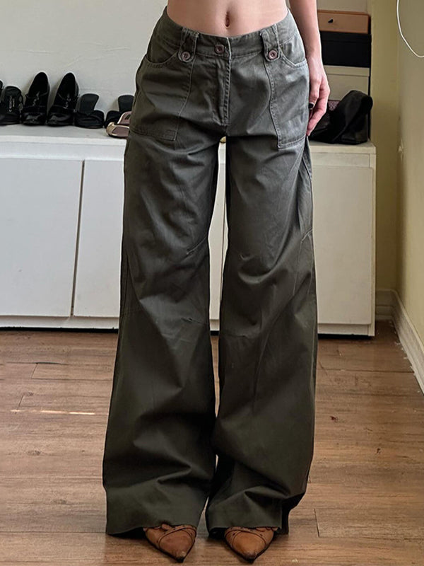 Green Vintage Street Cargo Pants