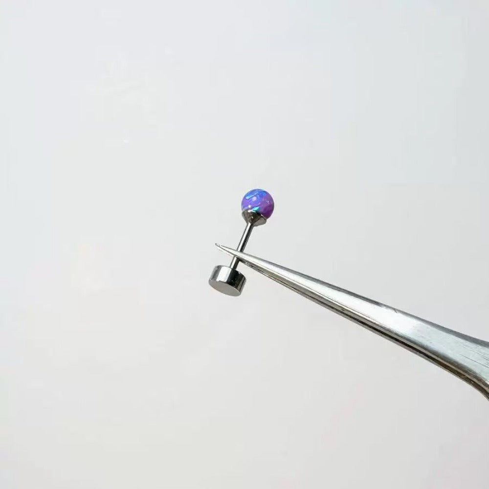 Purple Butterfly Stud and Dangle Earrings Set for Women - Grazia