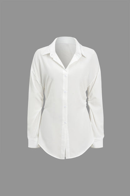 Classic Solid Button Long-Sleeve Shirt