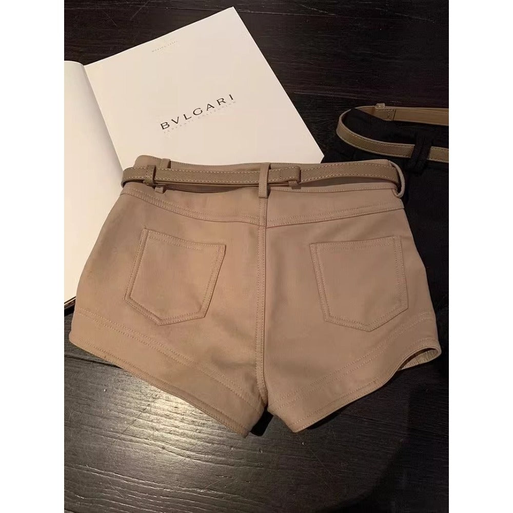 High Waist Belted Shorts for Women - Norma