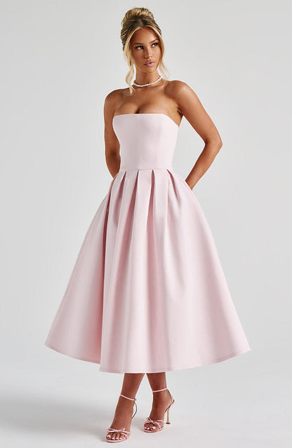 Elena Midi Dress - Blush