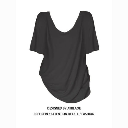 V Neck Short Sleeve T Shirt for Women - Pamela