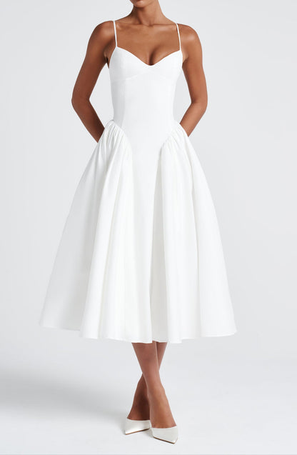 Regina Midi Dress - Ivory
